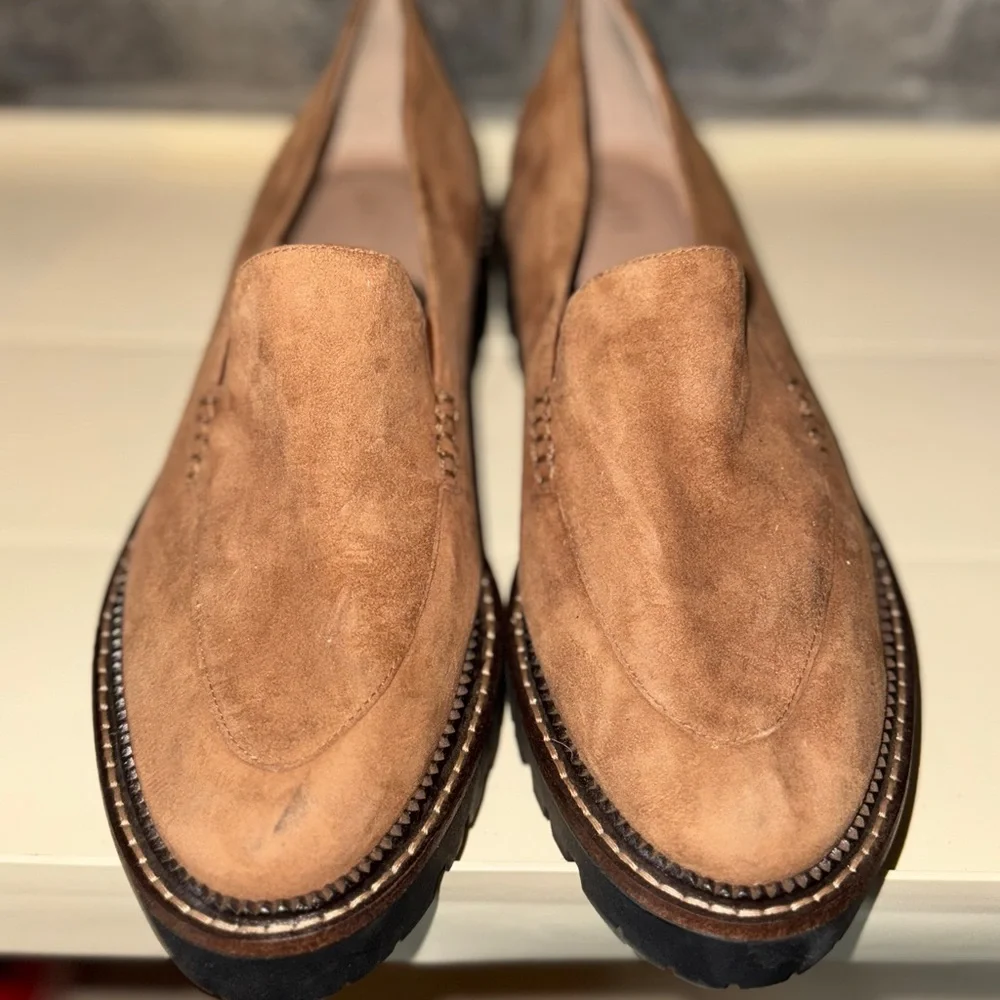 J.Jill suede leather loafers lug sole brand new 9 - Picture 2 of 5
